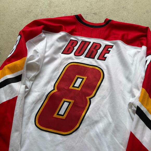 Vintage Pro Player Valeri Bure Calgary Flames Authentic NHL Hockey Jersey Sz XL - Picture 3 of 7